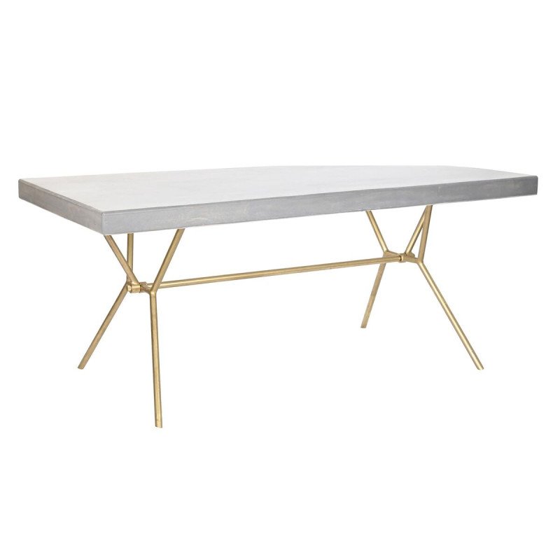 Tavolo da Pranzo DKD Home Decor Grigio Dorato Bianco Ottone Legno di mango (180 x 90 x 76 cm) Tavolo da Pranzo DKD Home Decor Grigio Dorato Bianco Ottone Legno di mango (180 x 90 x 76 cm)