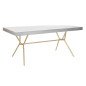 Tavolo da Pranzo DKD Home Decor Grigio Dorato Bianco Ottone Legno di mango (180 x 90 x 76 cm) Tavolo da Pranzo DKD Home Decor Grigio Dorato Bianco Ottone Legno di mango (180 x 90 x 76 cm)