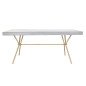 Tavolo da Pranzo DKD Home Decor Grigio Dorato Bianco Ottone Legno di mango (180 x 90 x 76 cm) Tavolo da Pranzo DKD Home Decor Grigio Dorato Bianco Ottone Legno di mango (180 x 90 x 76 cm)
