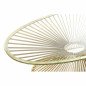Side table DKD Home Decor Golden Crystal Steel 138 x 66 x 46 cm Side table DKD Home Decor Golden Crystal Steel 138 x 66 x 46 cm