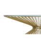 Side table DKD Home Decor Golden Crystal Steel 138 x 66 x 46 cm Side table DKD Home Decor Golden Crystal Steel 138 x 66 x 46 cm