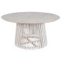 Mesa de Comedor Home ESPRIT Blanco madera de mindi 150 x 150 x 75 cm Mesa de Comedor Home ESPRIT Blanco madera de mindi 150 x 150 x 75 cm