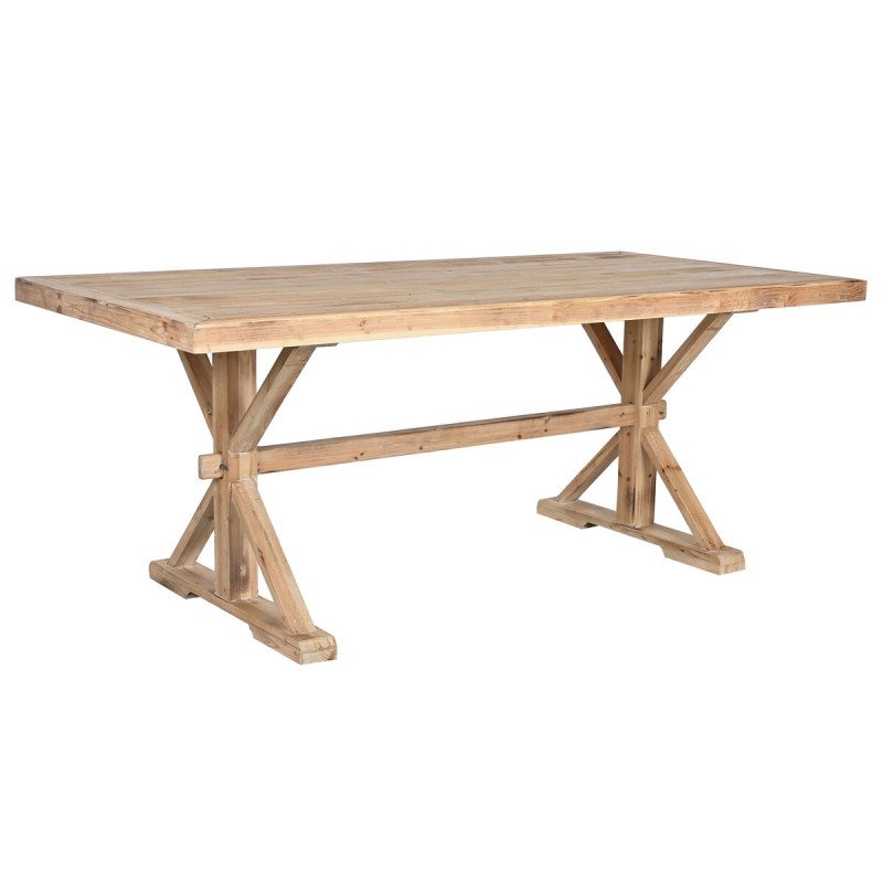 Tavolo da Pranzo Home ESPRIT Naturale Legno 200 x 100 x 80 cm Tavolo da Pranzo Home ESPRIT Naturale Legno 200 x 100 x 80 cm