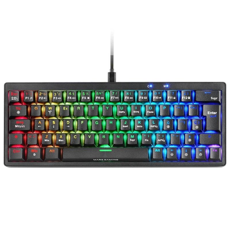 Teclado mars gaming mkminiprobes negro
