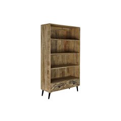 Scaffale DKD Home Decor Nero Metallo Marrone scuro Legno di mango 100 x 40 x 180 cm