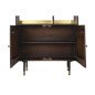 Scaffale DKD Home Decor Nero Dorato Metallo Marrone scuro Legno di mango 4 Mensole (90 x 35 x 200 cm)