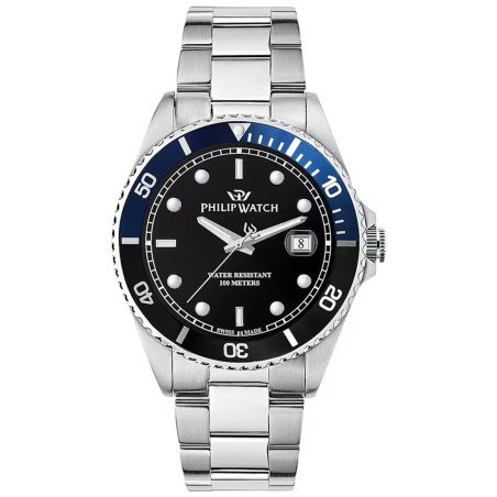 Orologio Uomo Philip Watch R8253597091 Nero Argentato
