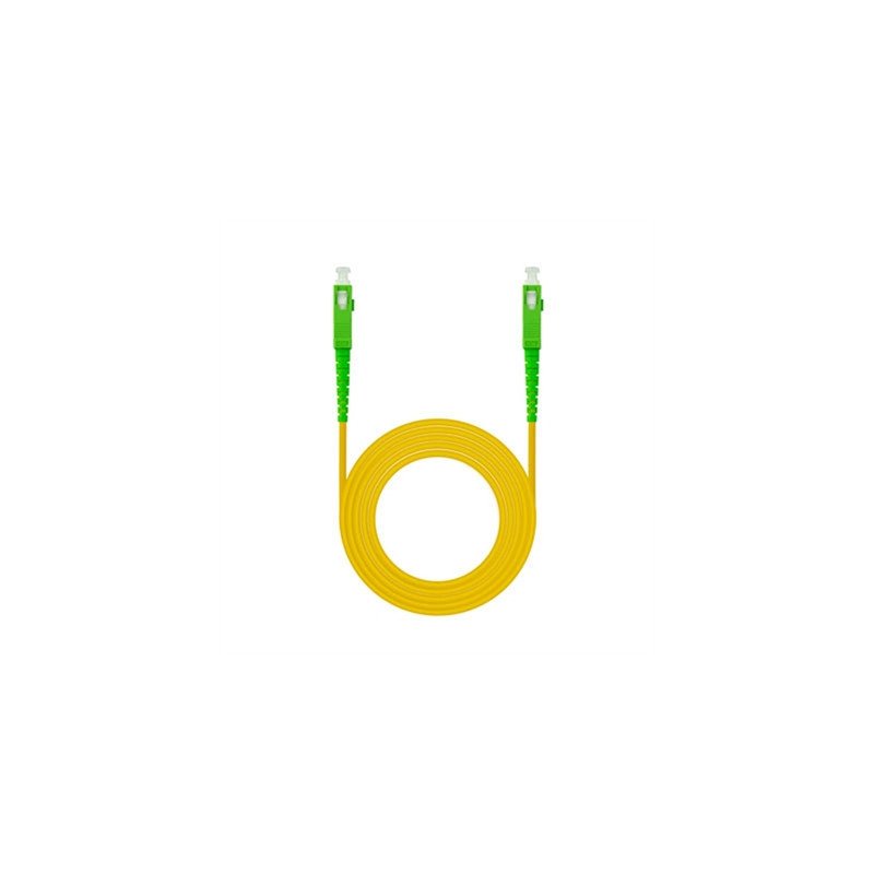 Latiguillo cable fibra optica mono nanocable sc - apc lszh amarillo 5m