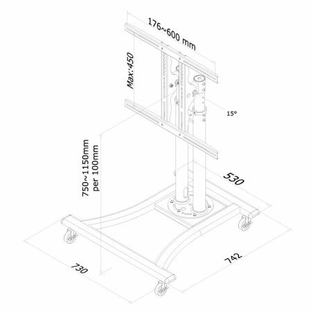 Soporte TV Neomounts PLASMA-M1200 27" 70" 42" 50 kg
