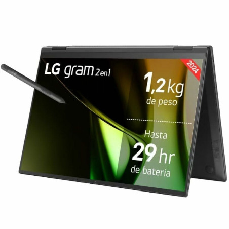 Laptop 2 en 1 LG 14T90S-G.AA75B 14" intel core ultra 7 16 GB RAM 512 GB SSD Qwerty Español