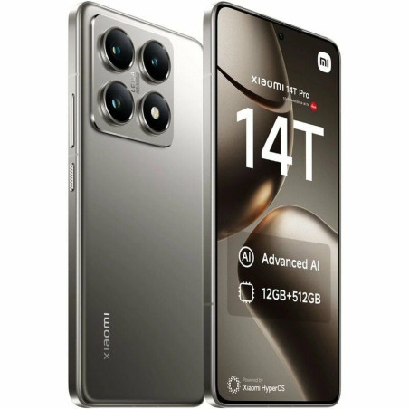 Smartphone Xiaomi 14T Pro Octa Core 12 GB RAM 256 GB Gris