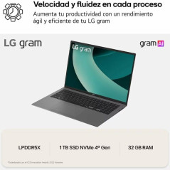 Laptop LG 16Z90TL-G.AU88B 16" intel core ultra 7 32 GB RAM 1 TB SSD Qwerty Español