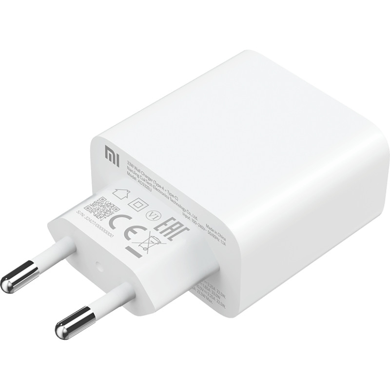 XIAOMI MI CHARGER 33W WALL WHITE (TYPE A + TYPE C) BHR4996GL