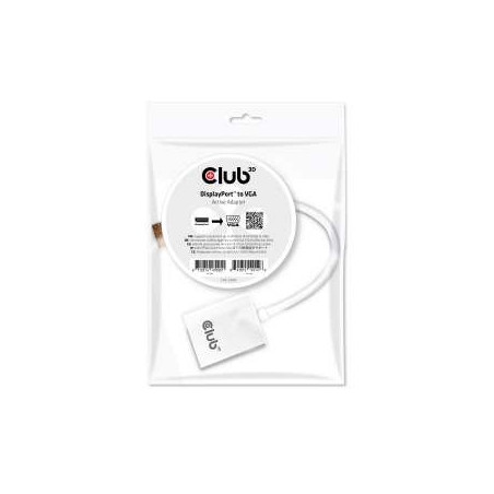 ADAPTADOR ACTIVO CLUB3D  DP A VGA WHITE