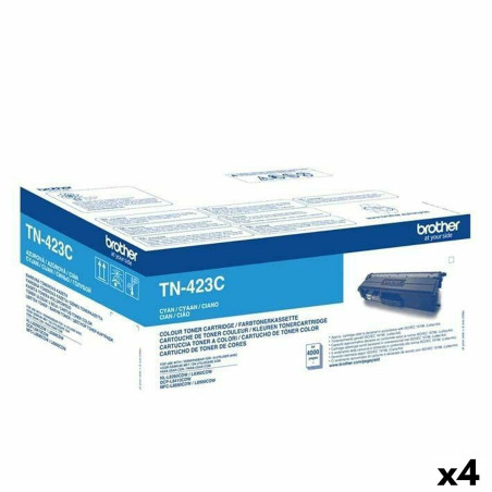 Tóner Original Brother HLL8260CDW HLL8360CDW HLL9310CDW TN423C Cian (4 Unidades)