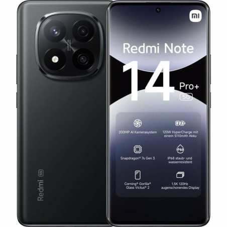 Smartphone Xiaomi Redmi Note 14 Pro+ Octa Core 12 GB RAM 512 GB Negro 6,67"