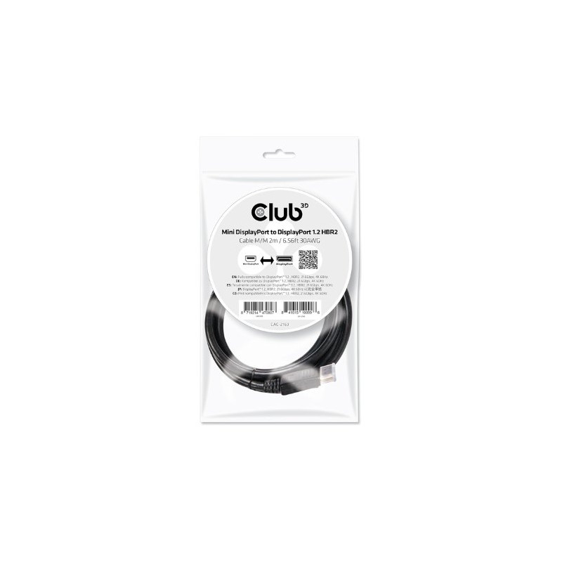 ADAPTADOR ACTIVO MINI-DP A VGA CLUB3D BLACK