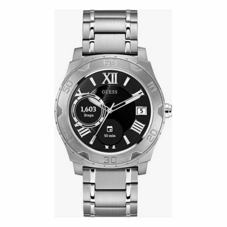 Orologio Uomo Guess C1001G4 Nero Argentato 44 mm