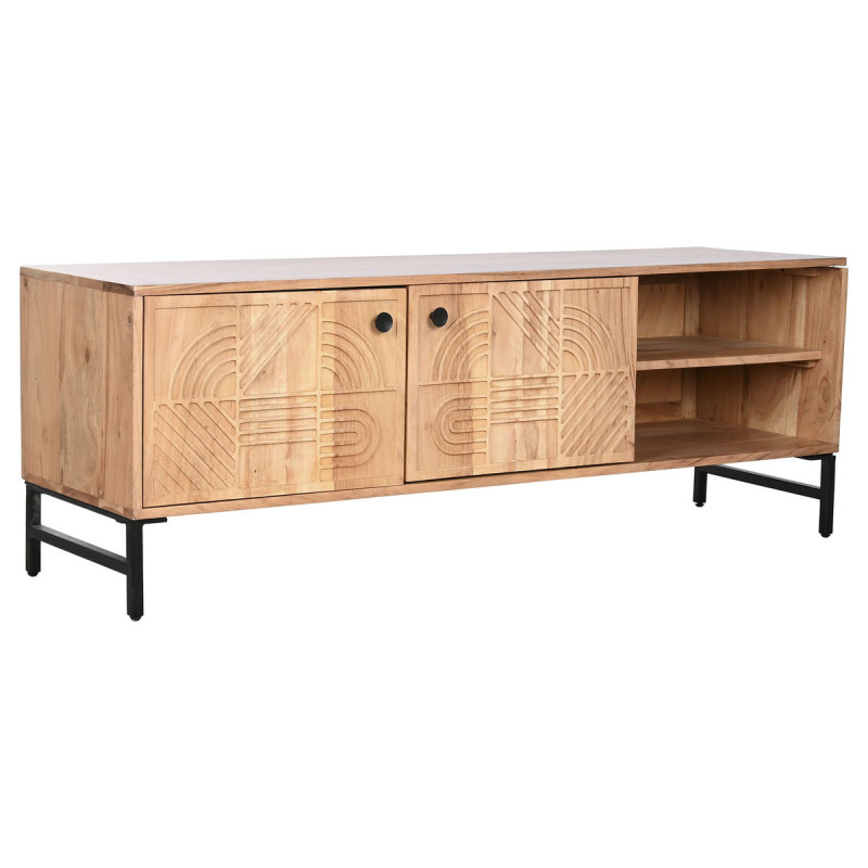 Mobile TV Home ESPRIT Marrone Nero Metallo Acacia 145 x 40 x 52 cm Mobile TV Home ESPRIT Marrone Nero Metallo Acacia 145 x 40 x 52 cm