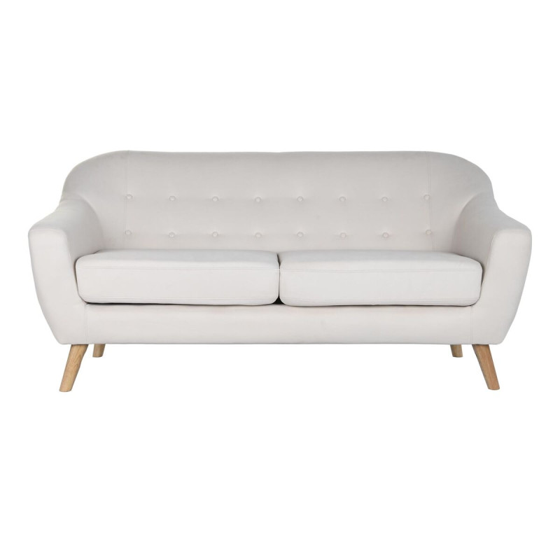 Sofá DKD Home Decor Natural Poliéster Madera de caucho Crema (172 x 82 x 82 cm) Sofá DKD Home Decor Natural Poliéster Madera de caucho Crema (172 x 82 x 82 cm)