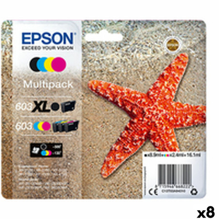 Cartuccia ad Inchiostro Originale Epson Nero/Ciano/Magenta/Giallo (8 Unità)