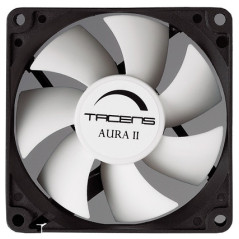 Tacens Aura II 8cm Case per computer Ventilatore Nero, Bianco
