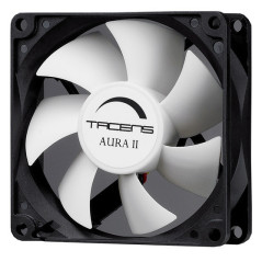 Tacens Aura II 8cm Case per computer Ventilatore Nero, Bianco