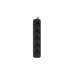Lanberg PS0-05F-0300-BK prolunghe e multiple 3 m 5 presa(e) AC Interno Nero