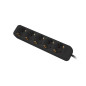 Regleta lanberg 5 tomas schuko negra 3m