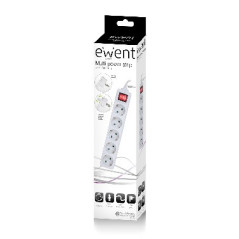 Ewent EW3955 prolunghe e multiple 1,5 m 5 presa(e) AC Interno Bianco