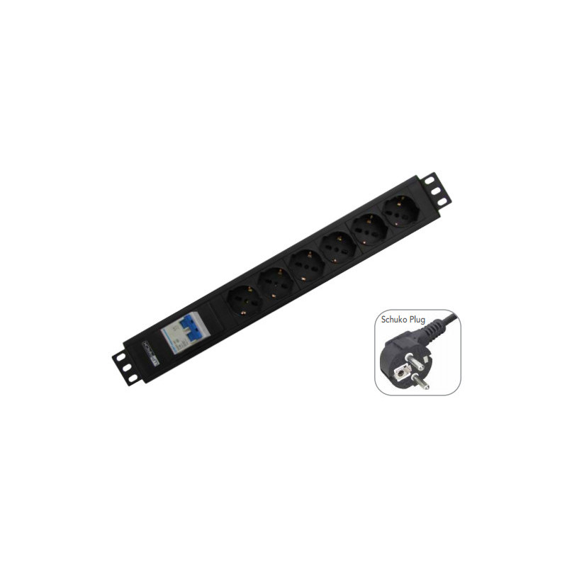 WP WPN-PDU-G02-12 prolunghe e multiple 2 m 12 presa(e) AC Nero