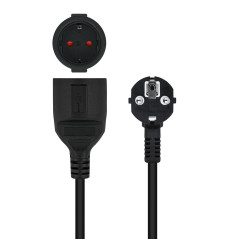 Nanocable 10.22.0603-BK prolunghe e multiple 3 m 1 presa(e) AC Interno Nero