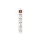 Lanberg PS1-05F-0300-W prolunghe e multiple 3 m 5 presa(e) AC Interno Bianco