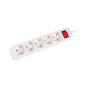 Lanberg PS1-05F-0300-W prolunghe e multiple 3 m 5 presa(e) AC Interno Bianco