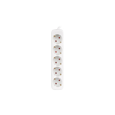 Lanberg PS0-05F-0150-W prolunghe e multiple 1,5 m 5 presa(e) AC Interno Bianco