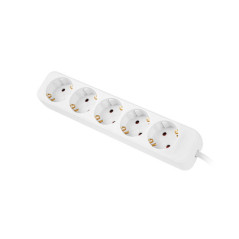 Regleta lanberg 5 tomas schuko blanca 1.5m