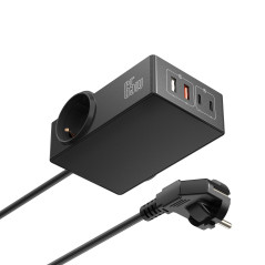Ewent EW3992 prolunghe e multiple 1,5 m 2 presa(e) AC Interno Nero