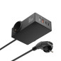 Ewent EW3992 prolunghe e multiple 1,5 m 2 presa(e) AC Interno Nero