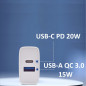Ewent EW1321 Caricabatterie per dispositivi mobili Universale Bianco AC Ricarica rapida Interno