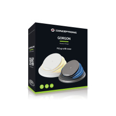 Conceptronic GORGON02G Caricabatterie per dispositivi mobili Universale Grigio USB Carica wireless Ricarica rapida Interno
