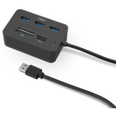 NOX Lite Reader One Cablato USB 3.2 Gen 1 (3.1 Gen 1) Type-A Nero