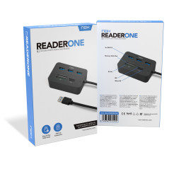 NOX Lite Reader One Cablato USB 3.2 Gen 1 (3.1 Gen 1) Type-A Nero
