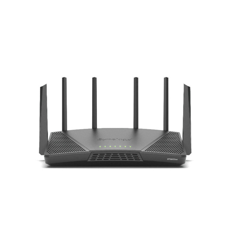 Synology RT6600ax Router WiFi6 1xWAN 3xGbE 1x2.5Gb router wireless Banda tripla (2.4 GHz/5 GHz/5 GHz) Nero