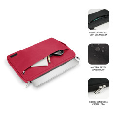 SUBBLIM SUB-LS-0PS0103 borsa per laptop 39,6 cm (15.6") Custodia a tasca Rosso