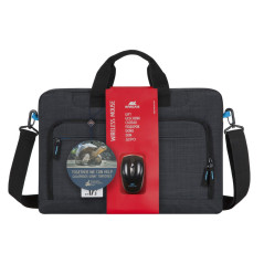 Rivacase Regent 8058 43,9 cm (17.3") Borsa da corriere Nero, Ciano