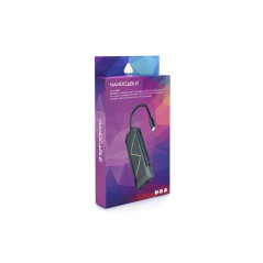 Nanocable 10.16.0901 replicatore di porte e docking station per laptop Cablato USB 3.2 Gen 1 (3.1 Gen 1) Type-C Nero