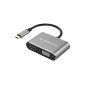 Conceptronic DONN16G replicatore di porte e docking station per laptop Cablato USB 3.2 Gen 1 (3.1 Gen 1) Type-C Nero, Argento