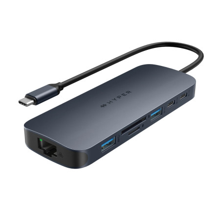 HYPER HD4006GL hub di interfaccia USB 3.2 Gen 1 (3.1 Gen 1) Type-C 10000 Mbit/s Blu, Grigio