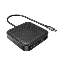 HYPER HD583-GL replicatore di porte e docking station per laptop USB 3.2 Gen 1 (3.1 Gen 1) Type-C Nero