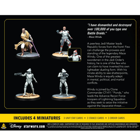 Atomic Mass Games Star Wars: Shatterpoint - This Party's Over: Mace Windu Squad Pack Numero